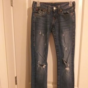 True Religion womens Distressed Jeans size 24